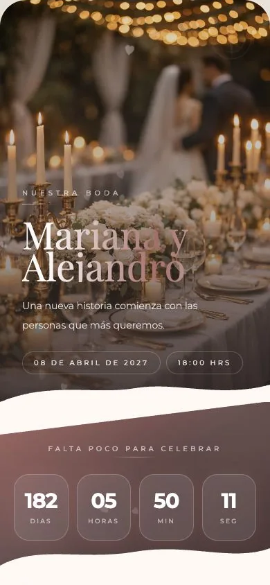 Diseño real de Boda Sunset para Boda