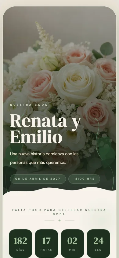 Plantilla Botanical para Boda